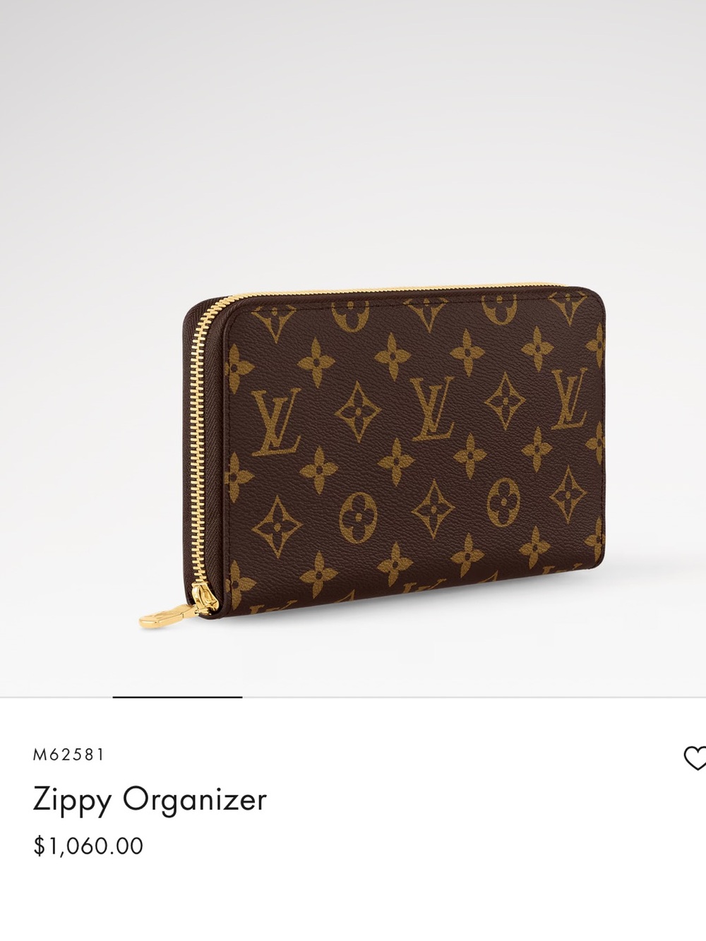 LOUIS VUITTON ZIPPY ORGANIZER WALLET MONOGRAM CANVAS AUTHENTIC W/ BOX